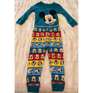 Disney Collection 2-pc. Mickey Mouse Pajama Set 100% Cotton Toddler's Size 2T